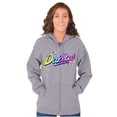 thumbnail image 1 of XOMG POP Dallas Panda Rock Star Zip Hoodie Sweatshirt Women Brisco Brands L, 1 of 5