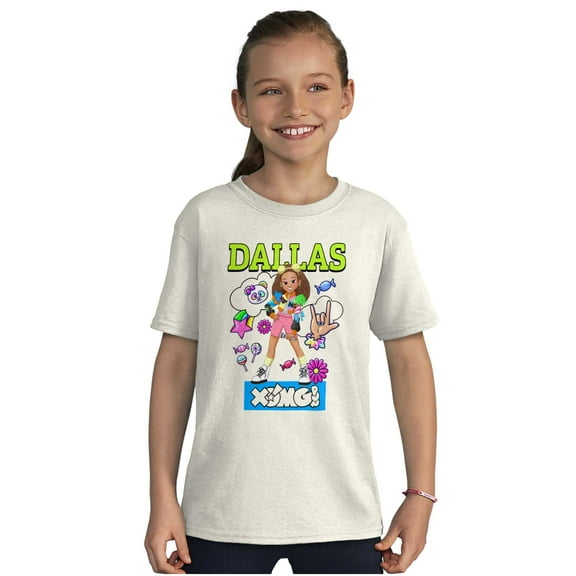 XOMG POP Dallas Popstar Dream Cartoon Girls Kids T Shirt Tees Teen Brisco Brands L