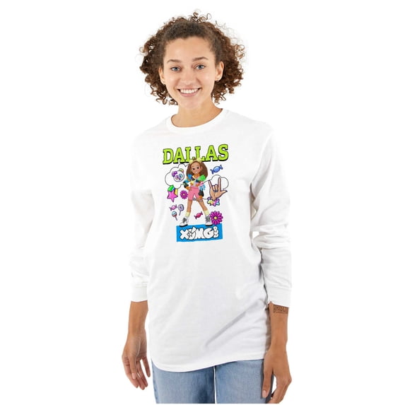 XOMG POP Dallas Popstar Dream Cartoon Women's Long Sleeve T Shirt Brisco Brands S