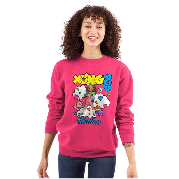 XOMG POP Dallas in Clouds Cartoon Women Plus Size Sweatshirt Brisco Brands 2X
