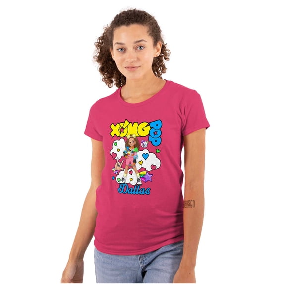 XOMG POP Dallas in Clouds Cartoon Women's T Shirt Ladies Tee Brisco Brands S