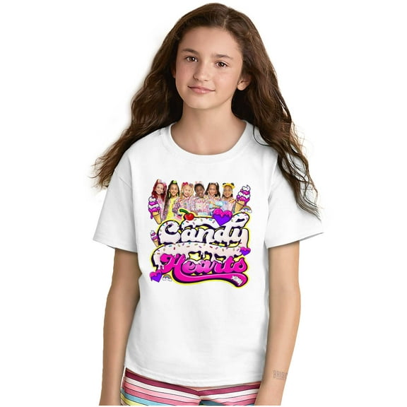 XOMG POP Dance Group Candy Hearts Girls Kids T Shirt Tees Teen Brisco Brands L