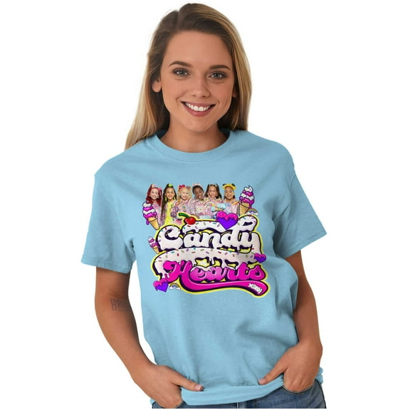 XOMG POP Dance Group Candy Hearts Women's Graphic T Shirt Tees Brisco Brands S