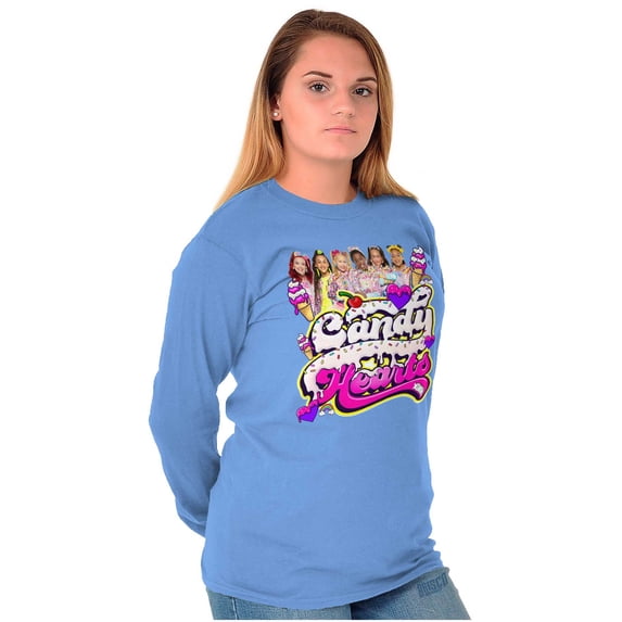 XOMG POP Dance Group Candy Hearts Women's Long Sleeve T Shirt Brisco Brands 2X