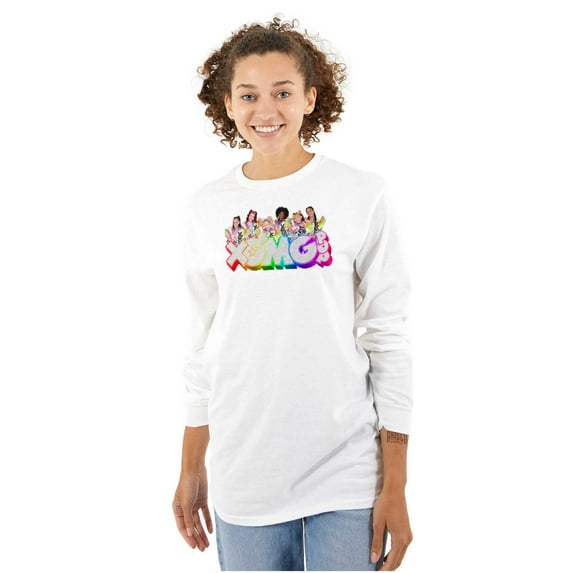 XOMG POP Dance Group Members Logo Women Plus Size Long Sleeve Tee Brisco Brands 3X