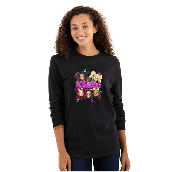 XOMG POP Electric Band Cartoons Women's Long Sleeve T Shirt Brisco Brands M