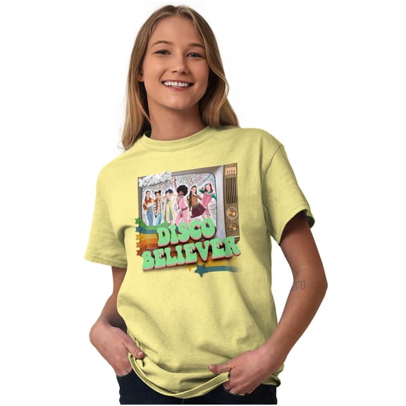 XOMG POP Funky Disco Believer Song Women Plus Size Graphic Tee Tees Brisco Brands 2X