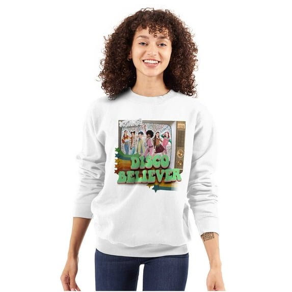 XOMG POP Funky Disco Believer Song Women Plus Size Sweatshirt Brisco Brands 2X