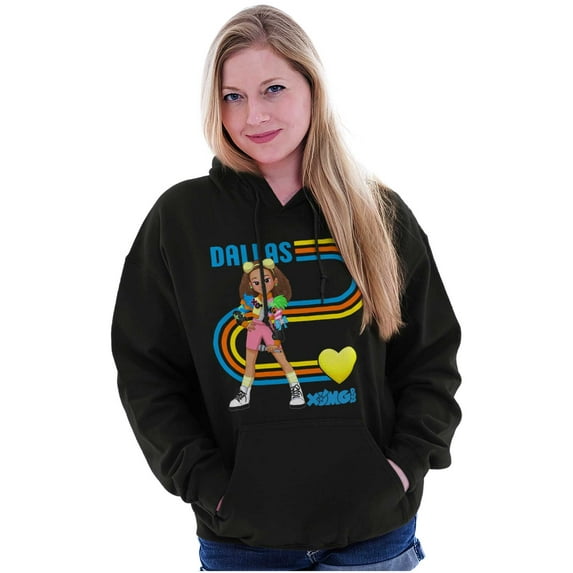 XOMG POP Heart Dallas Love Cartoon Women Plus Size Hoodie Brisco Brands 2X