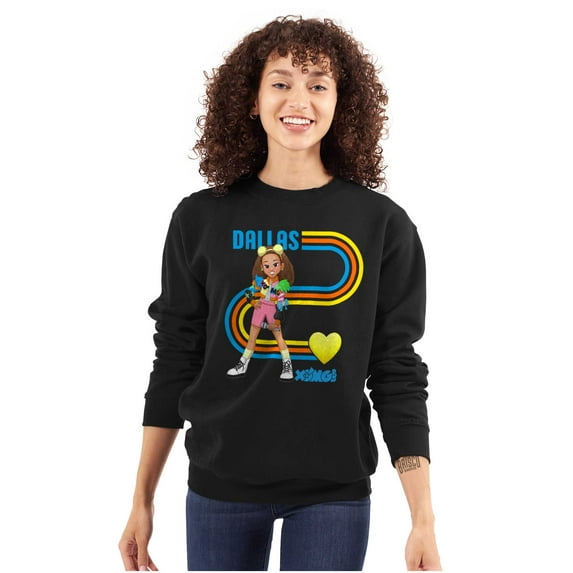 XOMG POP Heart Dallas Love Cartoon Women Plus Size Sweatshirt Brisco Brands 4X