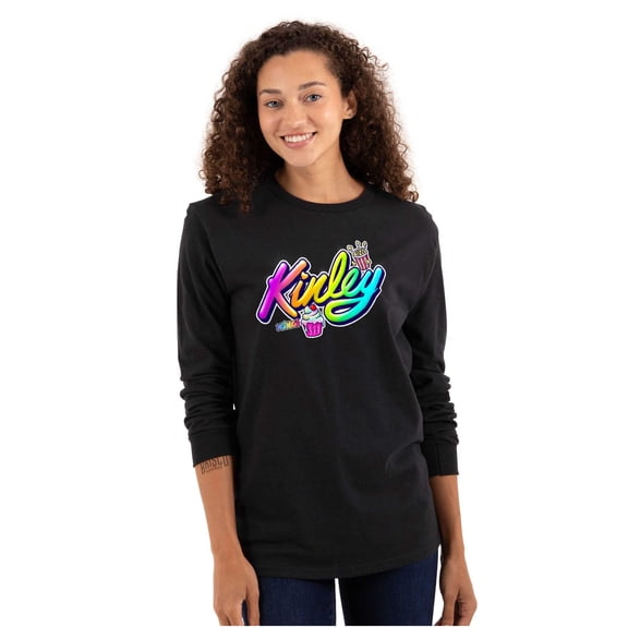 XOMG POP Kinley Sweet and Salty Women Plus Size Long Sleeve Graphic Tee Brisco Brands 2X
