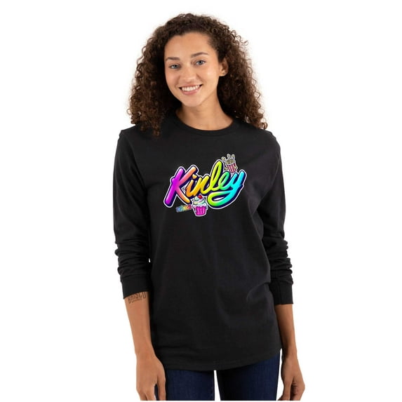 XOMG POP Kinley Sweet and Salty Women Plus Size Long Sleeve Graphic Tee Brisco Brands 2X