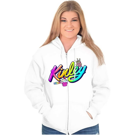 XOMG POP Kinley Sweet and Salty Women Plus Size Zipper Hoodie Brisco Brands 2X
