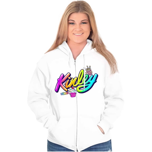 XOMG POP Kinley Sweet and Salty Zip Hoodie Sweatshirt Women Brisco Brands S