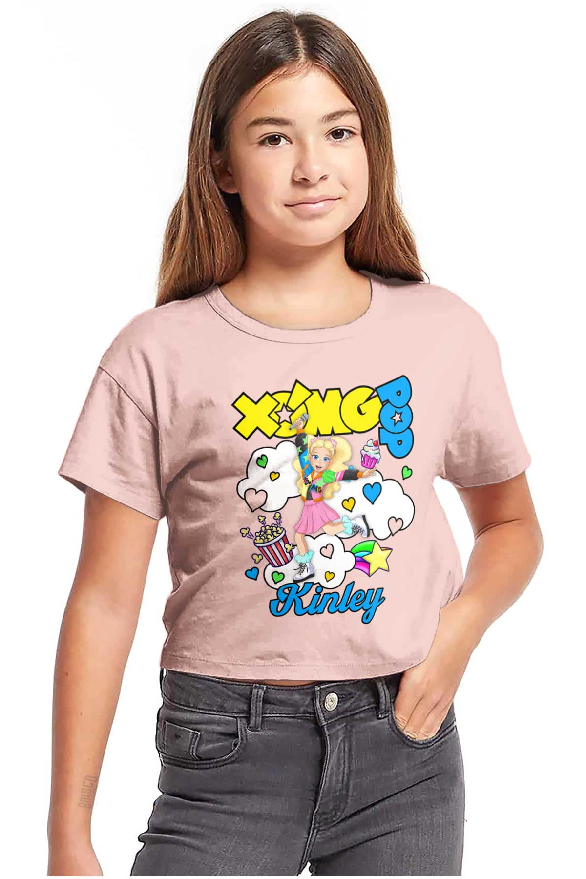 XOMG POP Kinley in Clouds Cartoon Women's Tee Brisco Brands M Walmart
