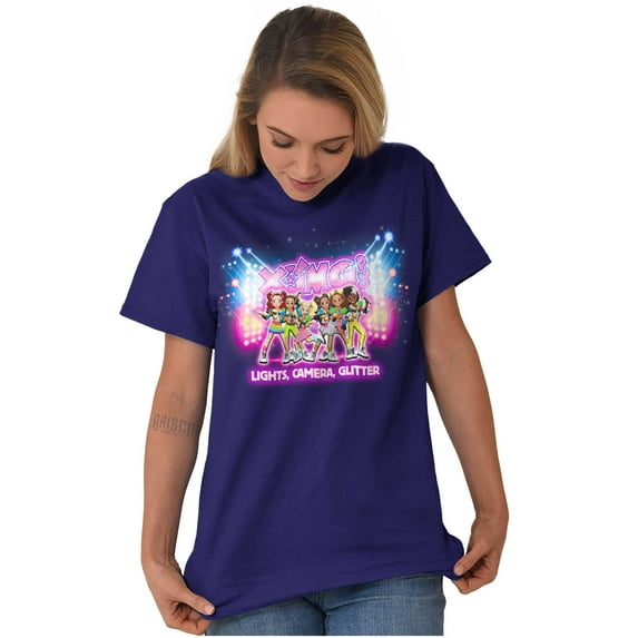 XOMG POP Lights Camera Glitter Women Plus Size Graphic Tee Tees Brisco Brands 5X