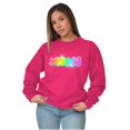 thumbnail image 1 of XOMG POP Metallic Rainbow Logo Women Crewneck Sweatshirt Brisco Brands S, 1 of 6