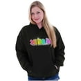thumbnail image 1 of XOMG POP Metallic Rainbow Logo Women Plus Size Hoodie Brisco Brands 5X, 1 of 4