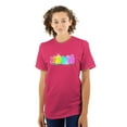 thumbnail image 1 of XOMG POP Metallic Rainbow Logo Women's Graphic T Shirt Tees Brisco Brands S, 1 of 6