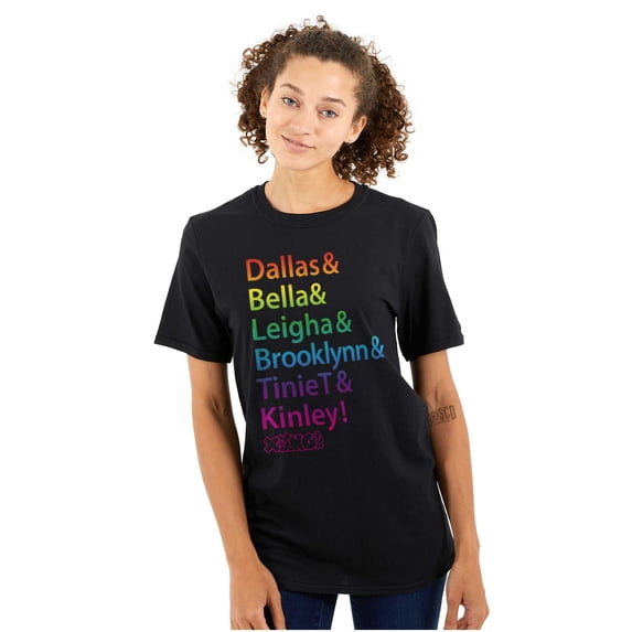 XOMG POP Music Band Members Rainbow Women's Graphic T Shirt Tees Brisco Brands L