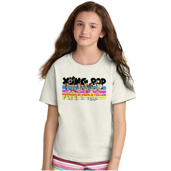 XOMG POP Music Cartoon Band Members Girls Kids T Shirt Tees Teen Brisco Brands L