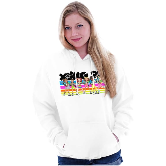 XOMG POP Music Cartoon Band Members Women Plus Size Hoodie Brisco Brands 2X