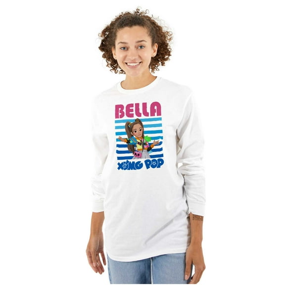 XOMG POP Music Fan Bella Cartoon Women's Long Sleeve T Shirt Brisco Brands S