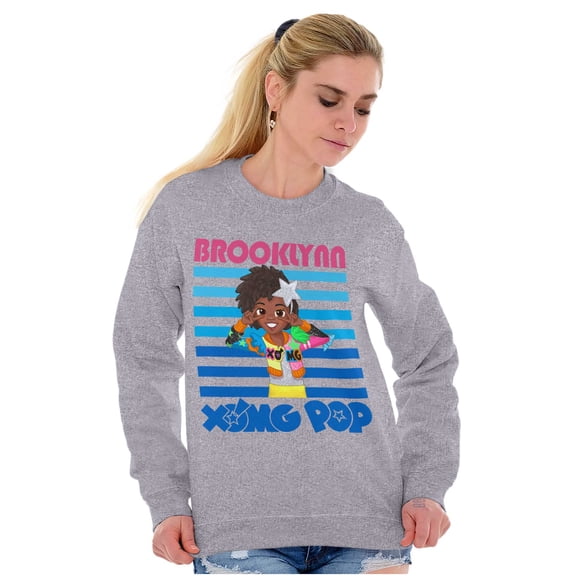 XOMG POP Music Fan Brooklynn Cartoon Women Crewneck Sweatshirt Brisco Brands M