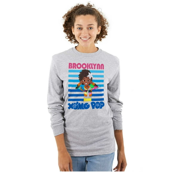 XOMG POP Music Fan Brooklynn Cartoon Women Plus Size Long Sleeve Tee Brisco Brands 3X