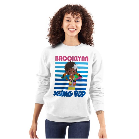 XOMG POP Music Fan Brooklynn Cartoon Women Plus Size Sweatshirt Brisco Brands 2X