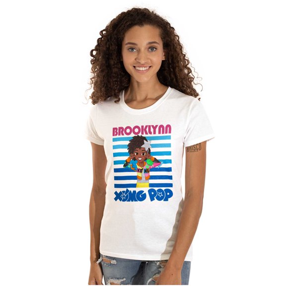 XOMG POP Music Fan Brooklynn Cartoon Women's T Shirt Ladies Tee Brisco Brands M