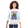thumbnail image 1 of XOMG POP Music Fan Dallas Cartoon Women Crewneck Sweatshirt Brisco Brands M, 1 of 6