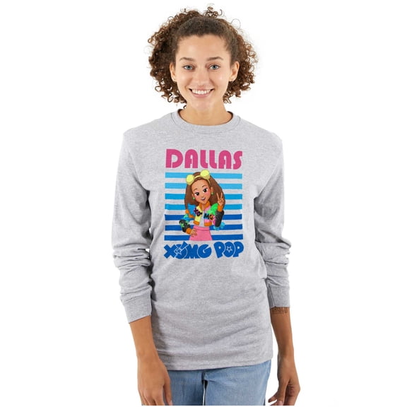 XOMG POP Music Fan Dallas Cartoon Women Plus Size Long Sleeve Tee Brisco Brands 3X