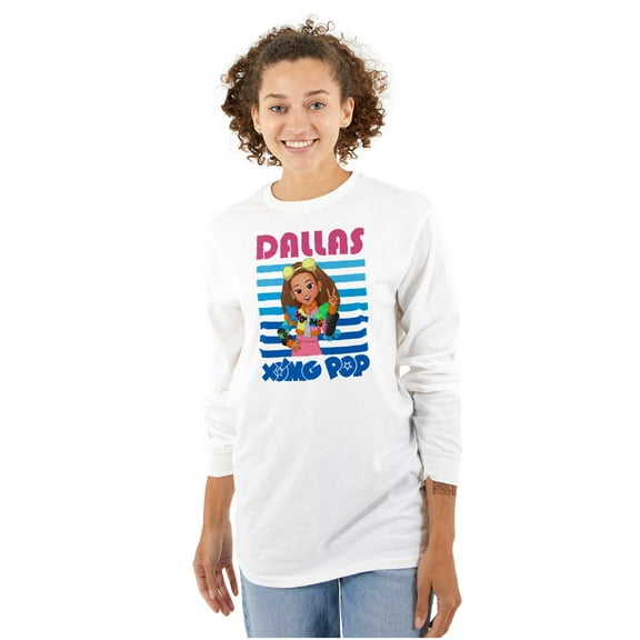 XOMG POP Music Fan Dallas Cartoon Women's Long Sleeve T Shirt Brisco Brands S