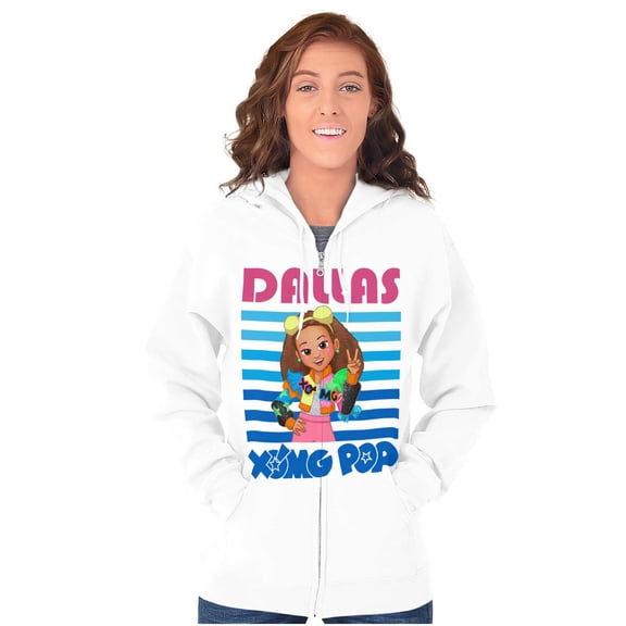 XOMG POP Music Fan Dallas Cartoon Zip Hoodie Sweatshirt Women Brisco Brands X