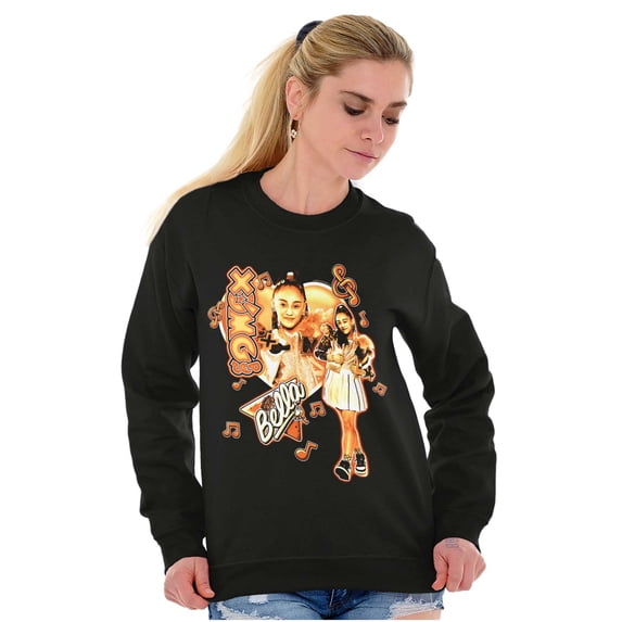 XOMG POP Music Fan Heart Bella Women Crewneck Sweatshirt Brisco Brands L