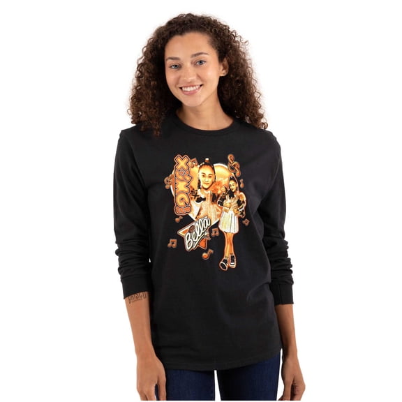 XOMG POP Music Fan Heart Bella Women Plus Size Long Sleeve Tee Brisco Brands 3X