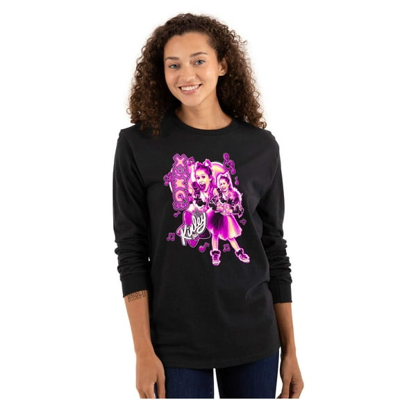 XOMG POP Music Fan Heart Kinley Women Plus Size Long Sleeve Tee Brisco Brands 2X