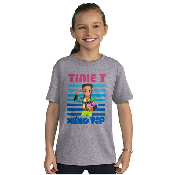 XOMG POP Music Fan Tinie T Cartoon Girls Kids T Shirt Tees Teen Brisco Brands L