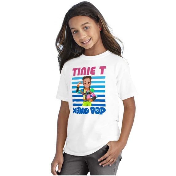 XOMG POP Music Fan Tinie T Cartoon Girls Kids T Shirt Tees Teen Brisco Brands X