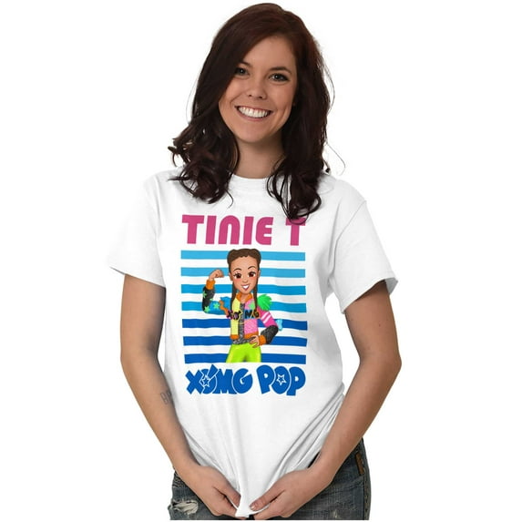 XOMG POP Music Fan Tinie T Cartoon Women Plus Size Graphic Tee Tees Brisco Brands 2X