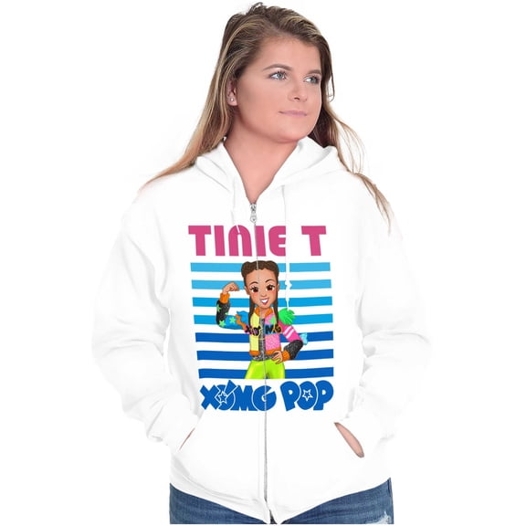 XOMG POP Music Fan Tinie T Cartoon Zip Hoodie Sweatshirt Women Brisco Brands M