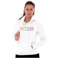 thumbnail image 1 of XOMG POP Neon Glow Rainbow Logo Hoodie Sweatshirt Women Brisco Brands M, 1 of 4