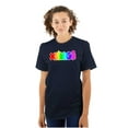 thumbnail image 1 of XOMG POP Neon Glow Rainbow Logo Women's Graphic T Shirt Tees Brisco Brands L, 1 of 5