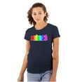 thumbnail image 1 of XOMG POP Neon Glow Rainbow Logo Women's T Shirt Ladies Tee Brisco Brands S, 1 of 2