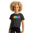 thumbnail image 1 of XOMG POP Neon Glow Rainbow Logo Women's Tee Brisco Brands S, 1 of 3