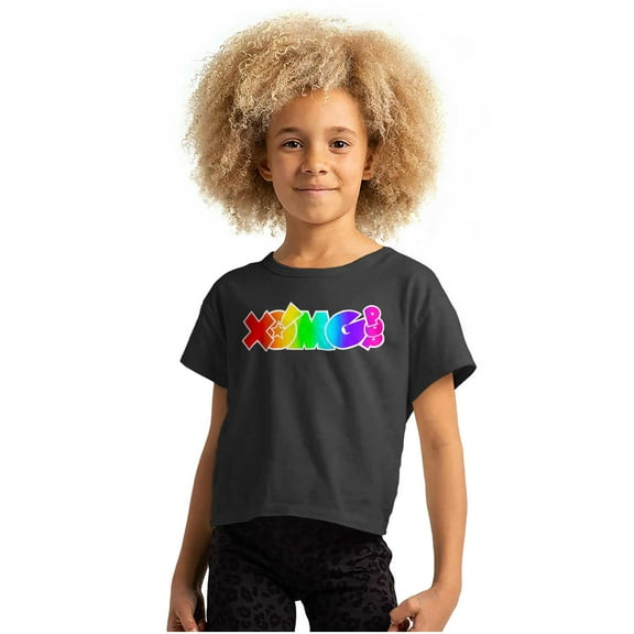 XOMG POP Neon Glow Rainbow Logo Women's Tee Brisco Brands S