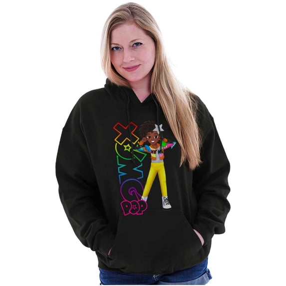 XOMG POP Neon Logo Brooklynn Cartoon Hoodie Sweatshirt Women Brisco Brands M