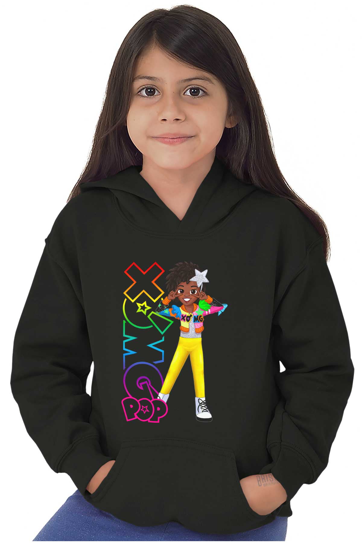 XOMG POP Neon Logo Brooklynn Cartoon Kids Hoodie Sweatshirt Girls Teen ...