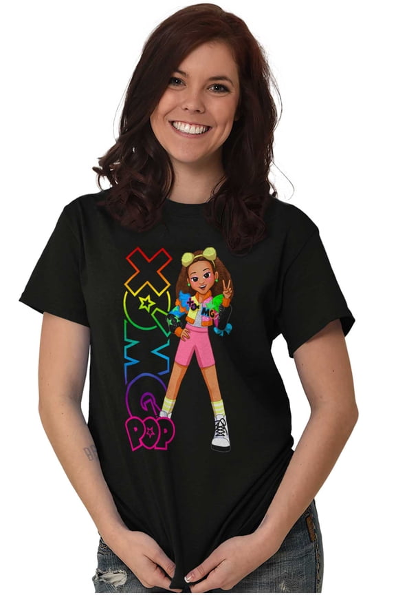 Neon Logo Dallas Cartoon Women Plus Size Graphic Tee Tees Brisco Brands 2X